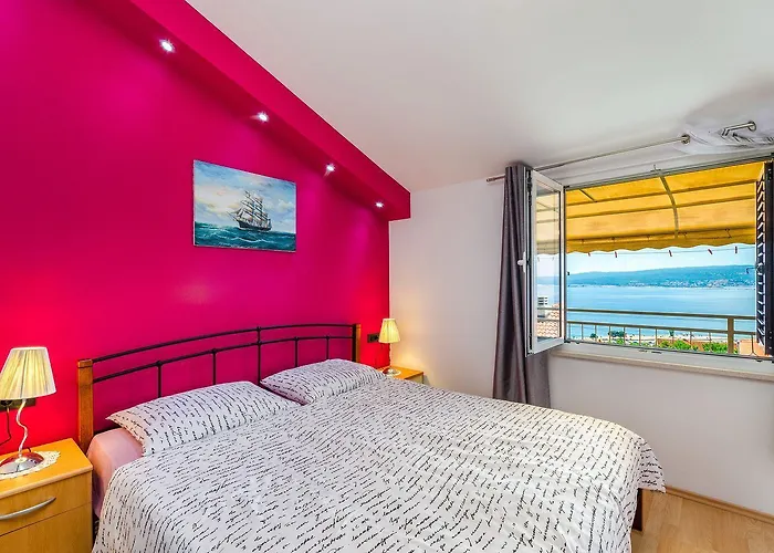 Lichtdurchflutetes Nur 500 Meter Zum Mit Meerblick, Grill, Parkplatz, Wifi * Crikvenica